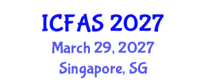 International Conference on Fisheries and Aquatic Sciences (ICFAS) March 29, 2027 - Singapore, Singapore