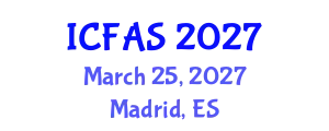 International Conference on Fisheries and Aquatic Sciences (ICFAS) March 25, 2027 - Madrid, Spain
