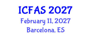 International Conference on Fisheries and Aquatic Sciences (ICFAS) February 11, 2027 - Barcelona, Spain