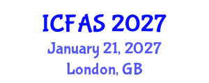 International Conference on Fisheries and Aquatic Sciences (ICFAS) January 21, 2027 - London, United Kingdom