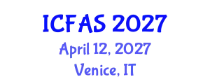International Conference on Fisheries and Aquatic Sciences (ICFAS) April 12, 2027 - Venice, Italy