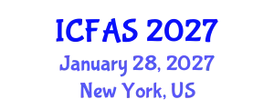 International Conference on Fisheries and Aquatic Sciences (ICFAS) January 28, 2027 - New York, United States