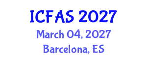 International Conference on Fisheries and Aquatic Sciences (ICFAS) March 04, 2027 - Barcelona, Spain