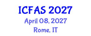 International Conference on Fisheries and Aquatic Sciences (ICFAS) April 08, 2027 - Rome, Italy