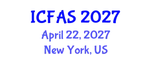 International Conference on Fisheries and Aquatic Sciences (ICFAS) April 22, 2027 - New York, United States