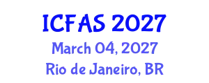 International Conference on Fisheries and Aquatic Sciences (ICFAS) March 04, 2027 - Rio de Janeiro, Brazil