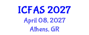 International Conference on Fisheries and Aquatic Sciences (ICFAS) April 08, 2027 - Athens, Greece