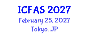 International Conference on Fisheries and Aquatic Sciences (ICFAS) February 25, 2027 - Tokyo, Japan