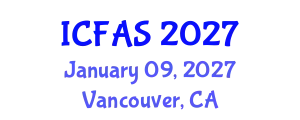 International Conference on Fisheries and Aquatic Sciences (ICFAS) January 09, 2027 - Vancouver, Canada