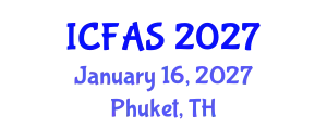International Conference on Fisheries and Aquatic Sciences (ICFAS) January 16, 2027 - Phuket, Thailand