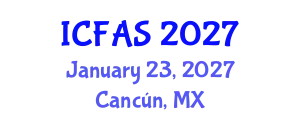 International Conference on Fisheries and Aquatic Sciences (ICFAS) January 23, 2027 - Cancún, Mexico