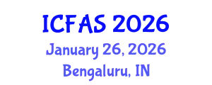 International Conference on Fisheries and Aquatic Sciences (ICFAS) January 26, 2026 - Bengaluru, India