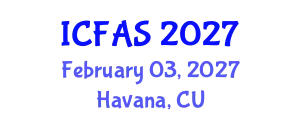International Conference on Fisheries and Aquatic Sciences (ICFAS) February 03, 2027 - Havana, Cuba