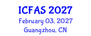 International Conference on Fisheries and Aquatic Sciences (ICFAS) February 03, 2027 - Guangzhou, China