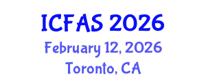 International Conference on Fisheries and Aquatic Sciences (ICFAS) February 12, 2026 - Toronto, Canada