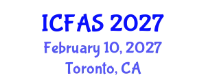 International Conference on Fisheries and Aquatic Sciences (ICFAS) February 10, 2027 - Toronto, Canada