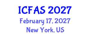 International Conference on Fisheries and Aquatic Sciences (ICFAS) February 17, 2027 - New York, United States