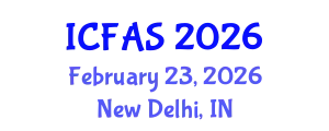 International Conference on Fisheries and Aquatic Sciences (ICFAS) February 23, 2026 - New Delhi, India