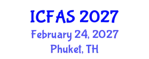 International Conference on Fisheries and Aquatic Sciences (ICFAS) February 24, 2027 - Phuket, Thailand