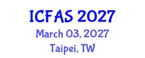 International Conference on Fisheries and Aquatic Sciences (ICFAS) March 03, 2027 - Taipei, Taiwan