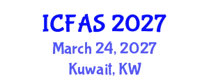 International Conference on Fisheries and Aquatic Sciences (ICFAS) March 24, 2027 - Kuwait, Kuwait