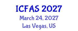 International Conference on Fisheries and Aquatic Sciences (ICFAS) March 24, 2027 - Las Vegas, United States