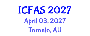 International Conference on Fisheries and Aquatic Sciences (ICFAS) April 03, 2027 - Toronto, Australia