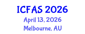 International Conference on Fisheries and Aquatic Sciences (ICFAS) April 13, 2026 - Melbourne, Australia