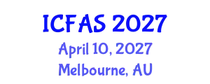 International Conference on Fisheries and Aquatic Sciences (ICFAS) April 10, 2027 - Melbourne, Australia