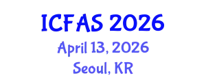 International Conference on Fisheries and Aquatic Sciences (ICFAS) April 13, 2026 - Seoul, Republic of Korea