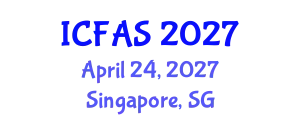 International Conference on Fisheries and Aquatic Sciences (ICFAS) April 24, 2027 - Singapore, Singapore