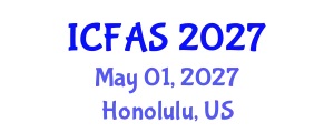International Conference on Fisheries and Aquatic Sciences (ICFAS) May 01, 2027 - Honolulu, United States