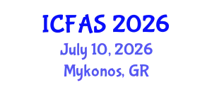 International Conference on Fisheries and Aquatic Sciences (ICFAS) July 10, 2026 - Mykonos, Greece