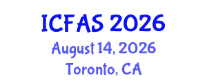 International Conference on Fisheries and Aquatic Sciences (ICFAS) August 14, 2026 - Toronto, Canada