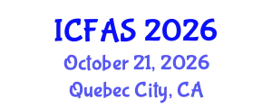 International Conference on Fisheries and Aquatic Sciences (ICFAS) October 21, 2026 - Quebec City, Canada