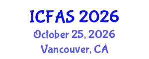International Conference on Fisheries and Aquatic Sciences (ICFAS) October 25, 2026 - Vancouver, Canada