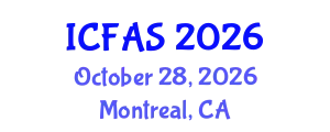 International Conference on Fisheries and Aquatic Sciences (ICFAS) October 28, 2026 - Montreal, Canada