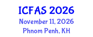 International Conference on Fisheries and Aquatic Sciences (ICFAS) November 11, 2026 - Phnom Penh, Cambodia