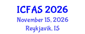 International Conference on Fisheries and Aquatic Sciences (ICFAS) November 15, 2026 - Reykjavik, Iceland