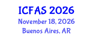International Conference on Fisheries and Aquatic Sciences (ICFAS) November 18, 2026 - Buenos Aires, Argentina