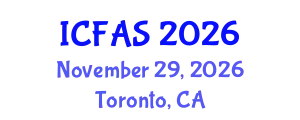International Conference on Fisheries and Aquatic Sciences (ICFAS) November 29, 2026 - Toronto, Canada