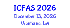 International Conference on Fisheries and Aquatic Sciences (ICFAS) December 13, 2026 - Vientiane, Laos