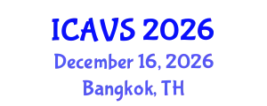 International Conference on Animal and Veterinary Sciences (ICAVS) December 16, 2026 - Bangkok, Thailand
