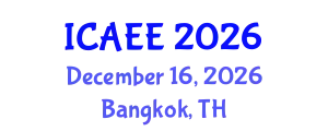 International Conference on Agricultural and Environmental Engineering (ICAEE) December 16, 2026 - Bangkok, Thailand