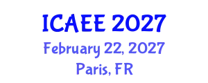 International Conference on Agricultural and Environmental Engineering (ICAEE) February 22, 2027 - Paris, France