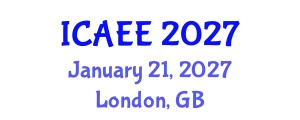 International Conference on Agricultural and Environmental Engineering (ICAEE) January 21, 2027 - London, United Kingdom