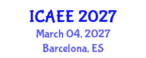 International Conference on Agricultural and Environmental Engineering (ICAEE) March 04, 2027 - Barcelona, Spain