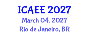 International Conference on Agricultural and Environmental Engineering (ICAEE) March 04, 2027 - Rio de Janeiro, Brazil