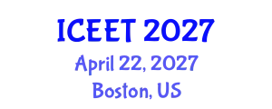 International Conference on Civil, Environmental Engineering and Technology (ICEET) April 22, 2027 - Boston, United States