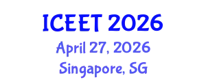 International Conference on Civil, Environmental Engineering and Technology (ICEET) April 27, 2026 - Singapore, Singapore